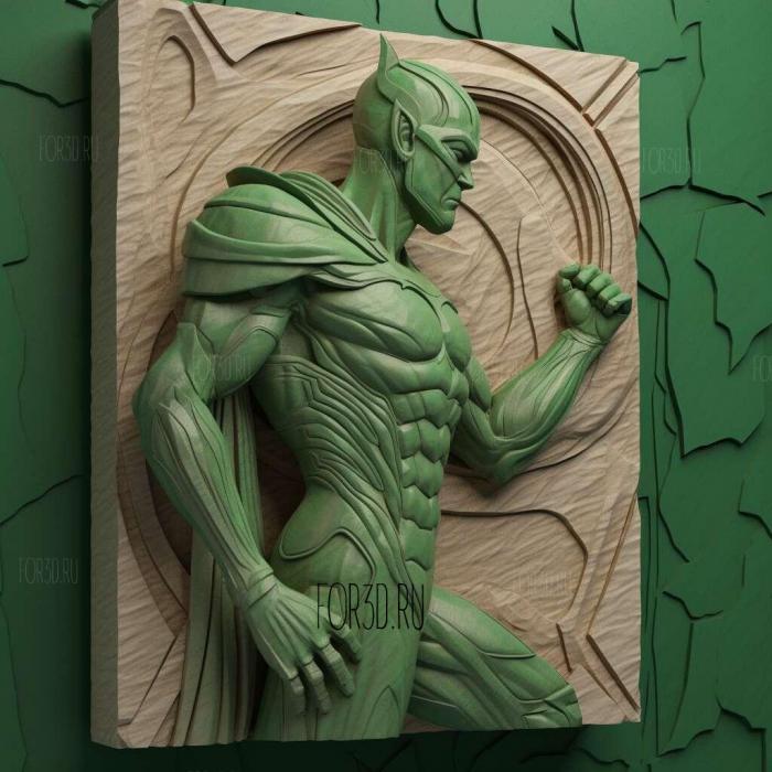 green lantern 1 stl model for CNC